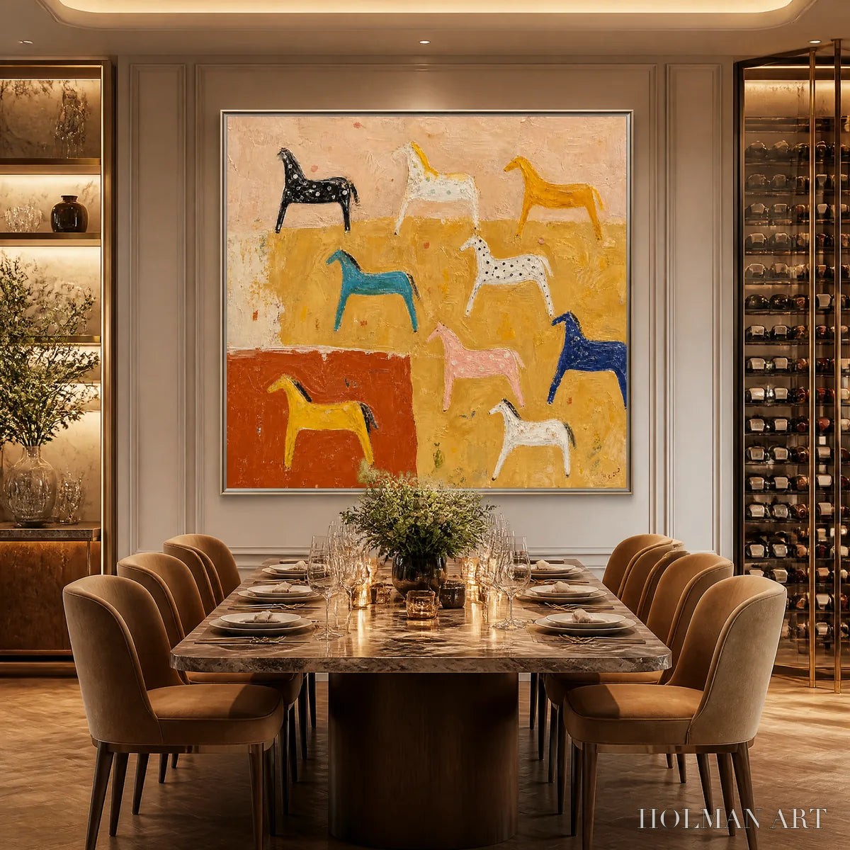 HOLMAN ART Joyful Horse – Colorful Horse Pattern Painting - image 4