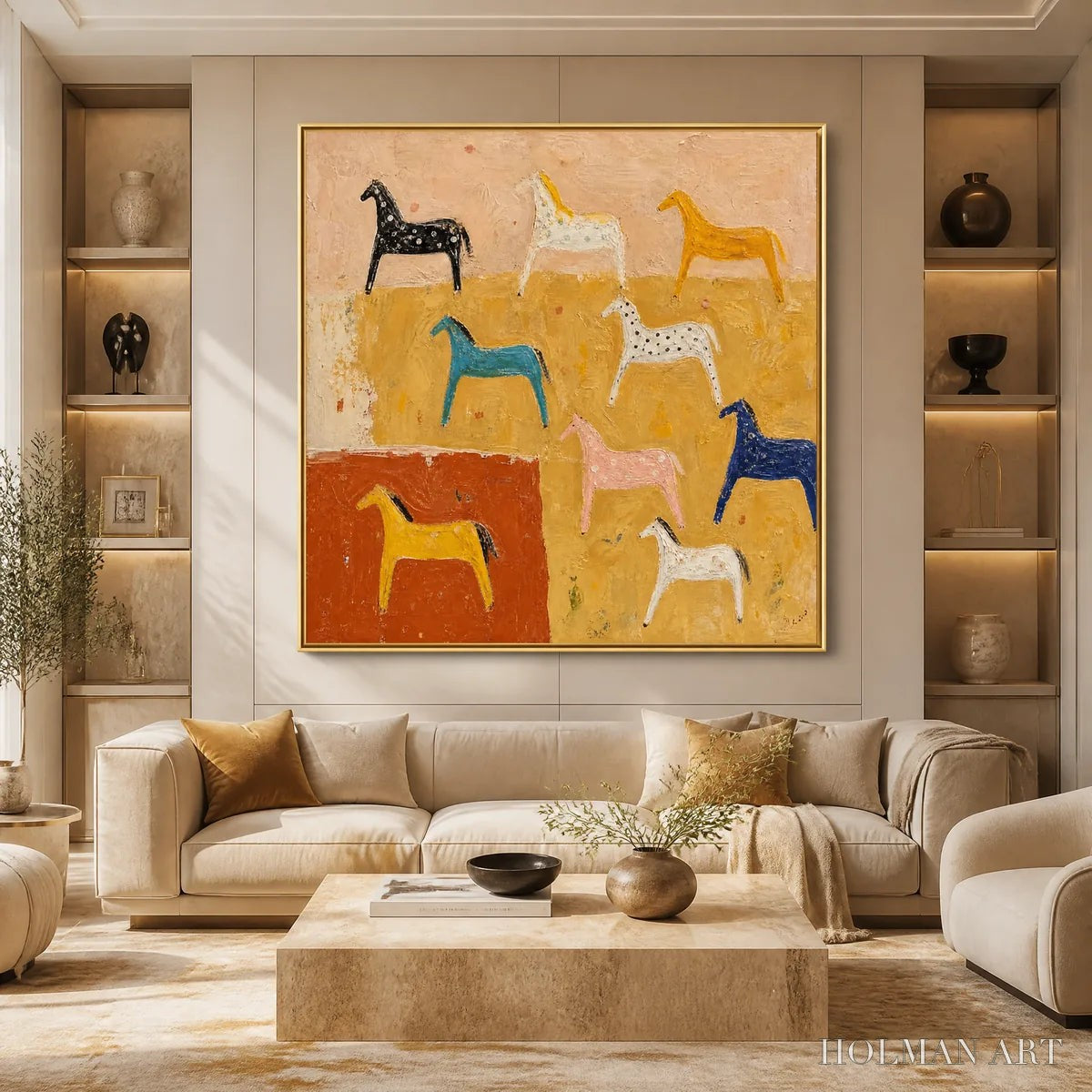 HOLMAN ART Joyful Horse – Colorful Horse Pattern Painting - image 6