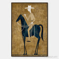 HOLMAN ART the Wanderer – Minimalist Equestrian Portrait with Golden Texture - image 1
