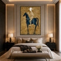 HOLMAN ART the Wanderer – Minimalist Equestrian Portrait with Golden Texture - image 2
