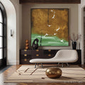 HOLMAN ART Ascension – Wabi Sabi Inspired Abstract Bird Painting - image 2