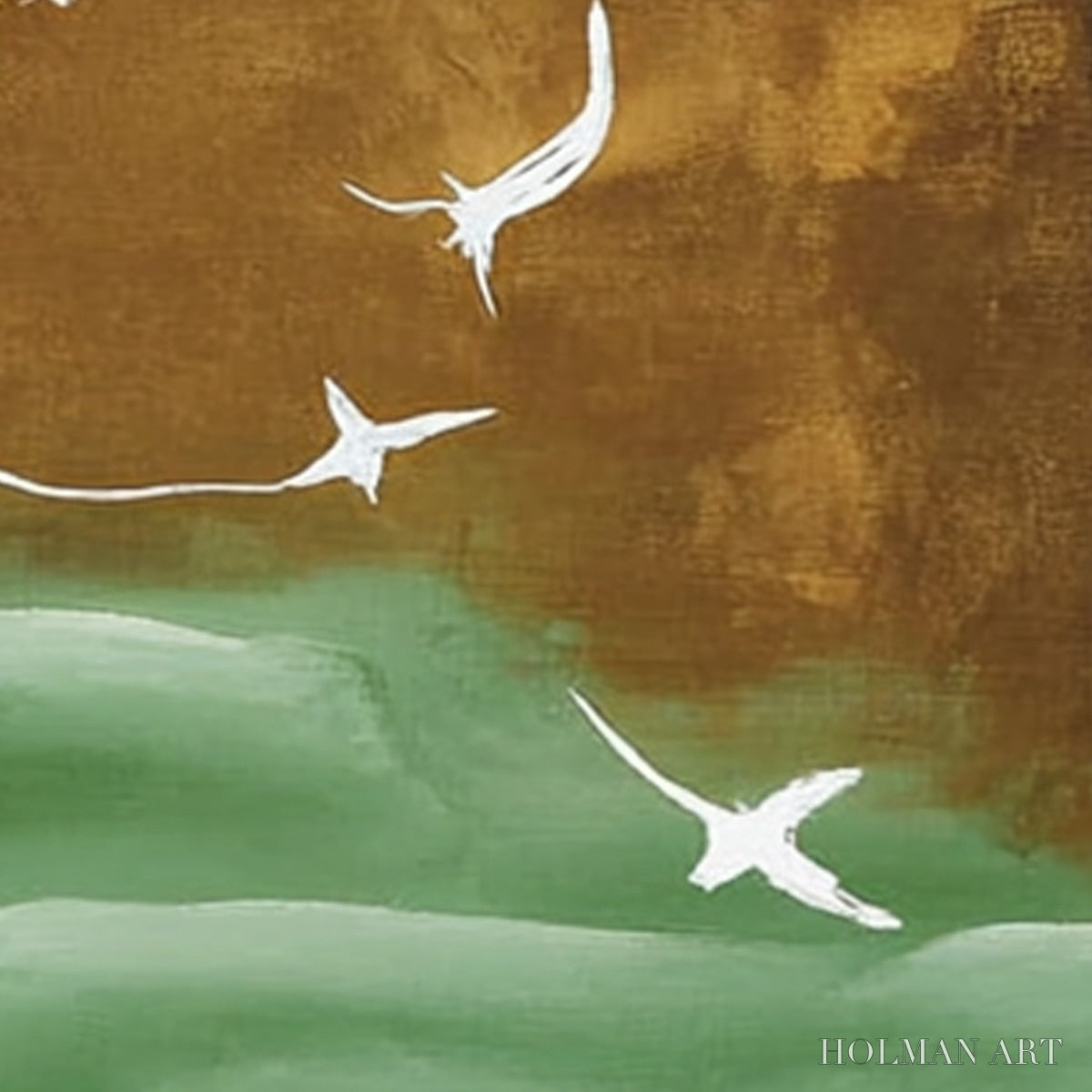 HOLMAN ART Ascension – Wabi Sabi Inspired Abstract Bird Painting - image 3