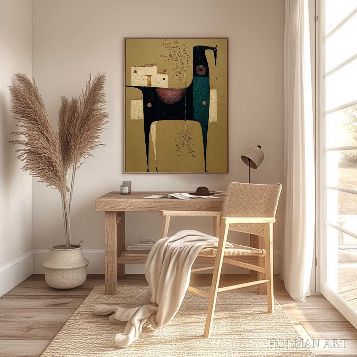 HOLMAN ART Nomad'S Haven – Textured Wabi Sabi Abstract Animal - image 6