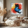 HOLMAN ART Midnight Ember – Textured Impasto Black Cat Painting, Modern Animal - image 2