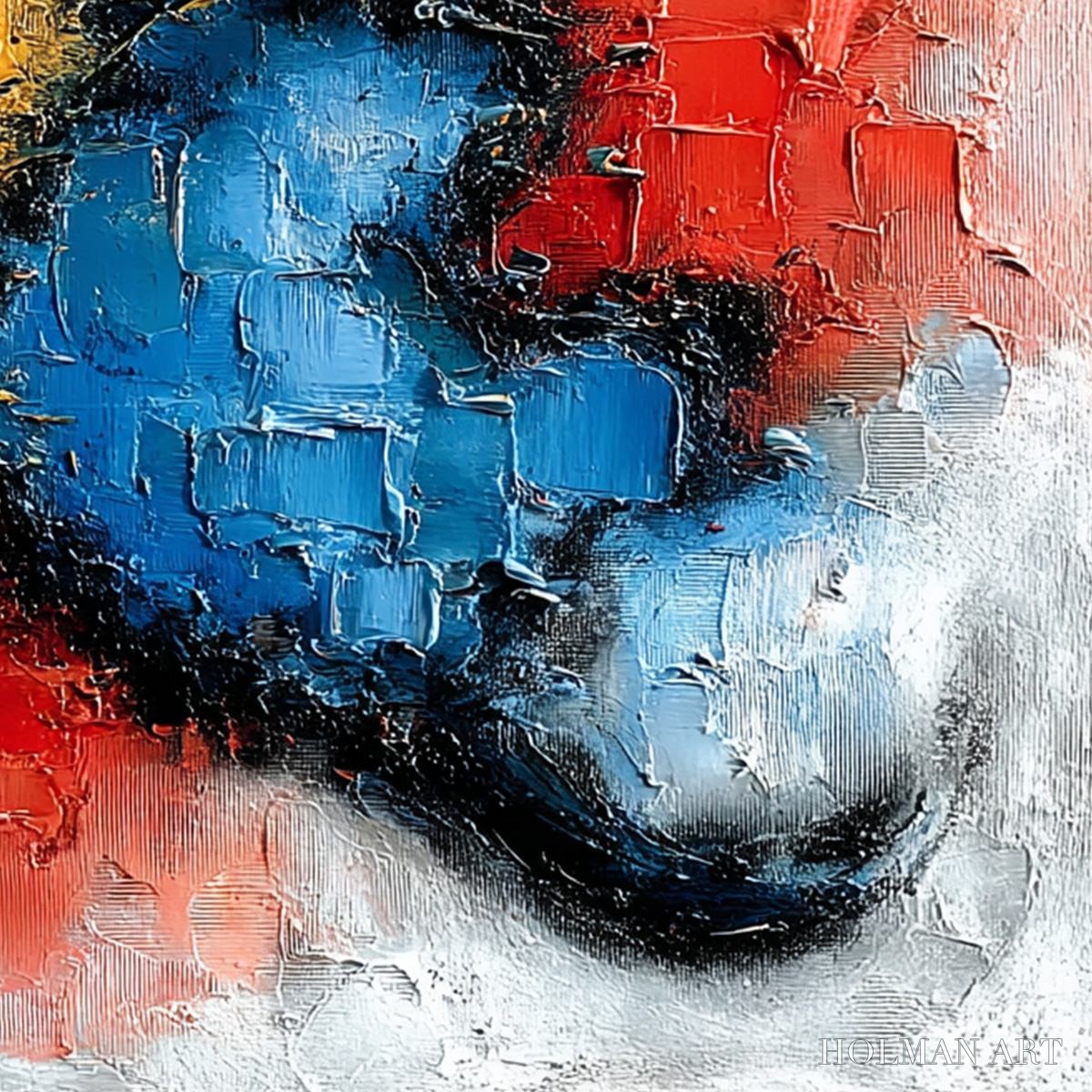 HOLMAN ART Midnight Ember – Textured Impasto Black Cat Painting, Modern Animal - image 3