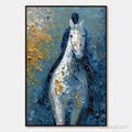 HOLMAN ART Noble Companion – Textured Impasto Horse and Rider Painting - image 1