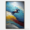 HOLMAN ART Apex Jump – Dynamic Textured Equestrian Horse Jumping Painting - image 1