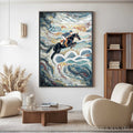 HOLMAN ART the Grand Leap – Textured Equestrian Sports Painting with Dynamic Motion - image 2