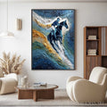 HOLMAN ART Surge of Power – Textured Impasto Equestrian Horse Sport Oil Painting - image 2