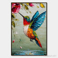 HOLMAN ART Hummingbird Radiance – Impasto Colorful Wildlife Oil Painting - image 1