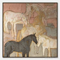 HOLMAN ART Herd Whispers – Figurative Textured Horse Painting - image 1