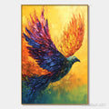 HOLMAN ART Flight of Fancy – Textured Impasto Bird Oil Painting - image 1