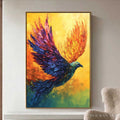 HOLMAN ART Flight of Fancy – Textured Impasto Bird Oil Painting - image 2