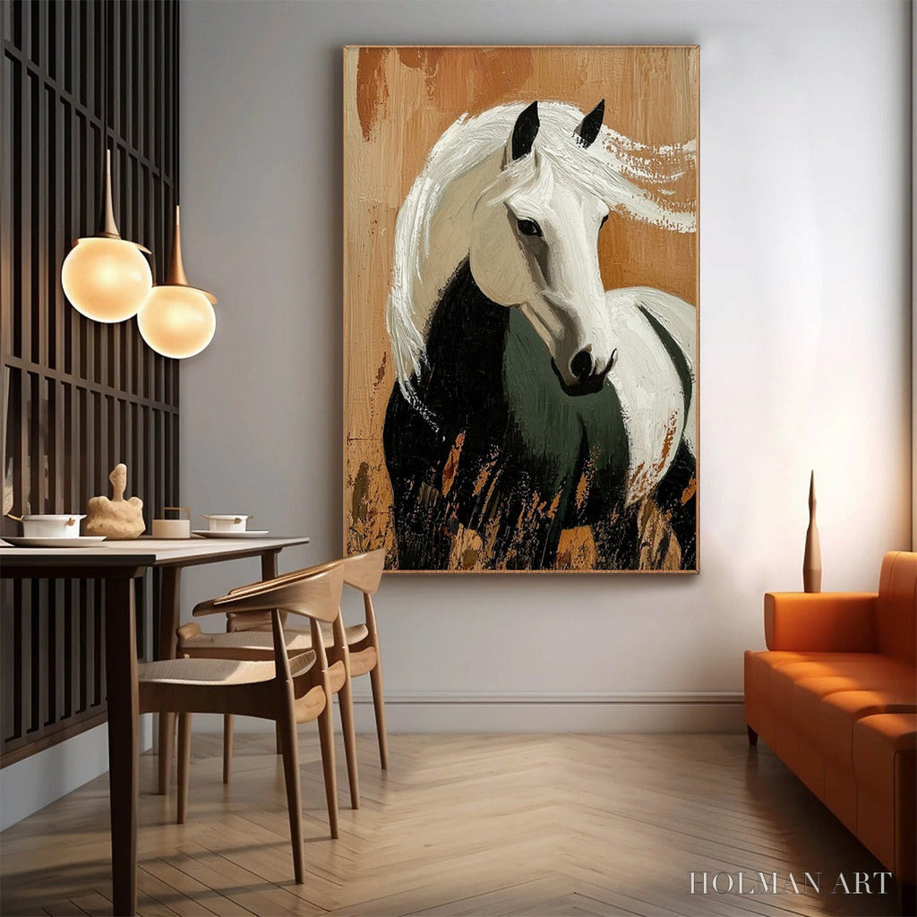 HOLMAN ART Windwhisper – Textured Horse Portrait Oil Painting - image 6