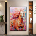 HOLMAN ART Pink Fire – Colorful Horse Oil Painting on Canvas - image 2
