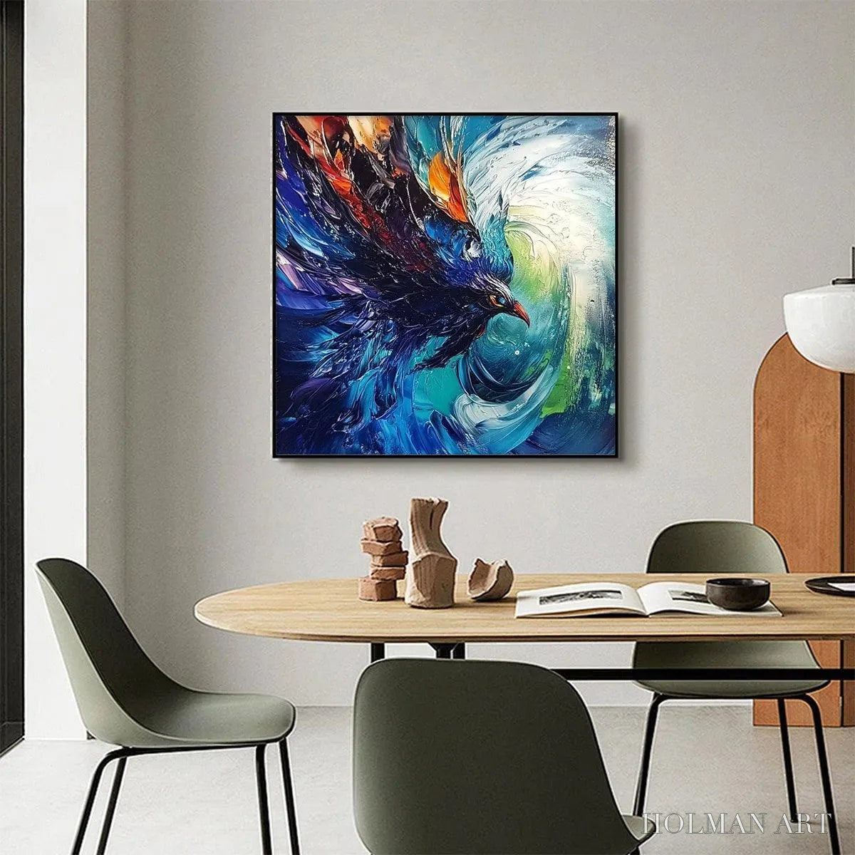 HOLMAN ART Storm Razor – Dynamic Impasto Bird Painting - image 5