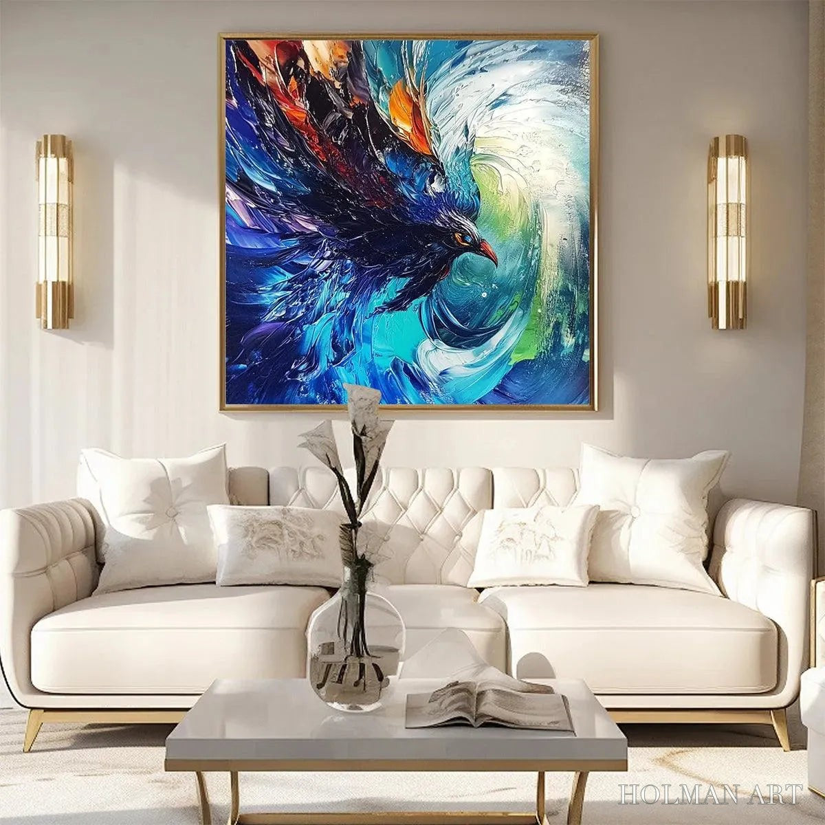 HOLMAN ART Storm Razor – Dynamic Impasto Bird Painting - image 6