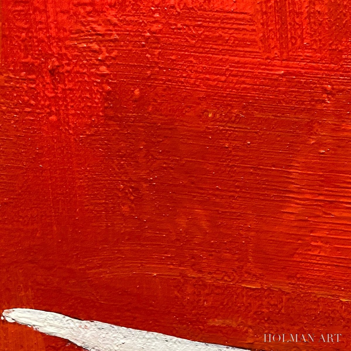 HOLMAN ART Minimalist Cat On Red Panoramic – Cat Painting, Panoramic , Minimalist Decor - image 5