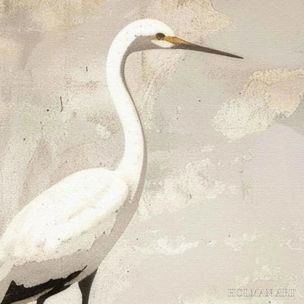 HOLMAN ART White Heron Panoramic – Heron Painting, Panoramic , Bird Art - image 3