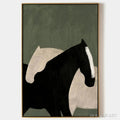 HOLMAN ART Minimalist Horses – Abstract Horse Painting, Vertical - image 1