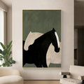 HOLMAN ART Minimalist Horses – Abstract Horse Painting, Vertical - image 2