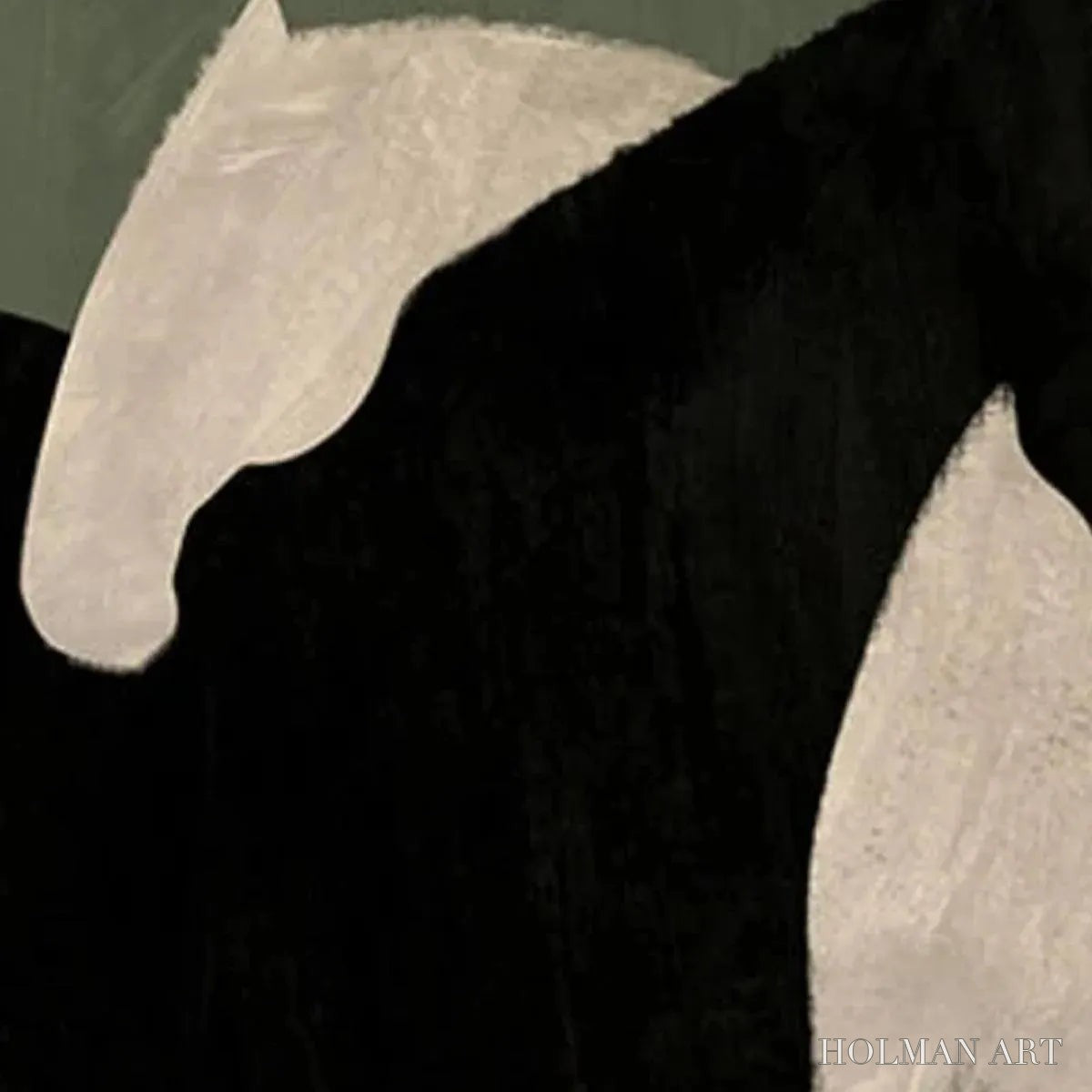 HOLMAN ART Minimalist Horses – Abstract Horse Painting, Vertical - image 6