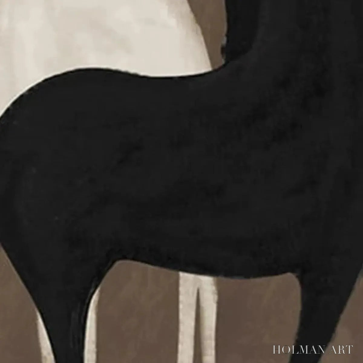 HOLMAN ART Two Horses On Brown – Minimalist Horse Painting, Vertical - image 5