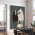 HOLMAN ART Two Horses – Minimalist Horse Painting, Vertical - image 2