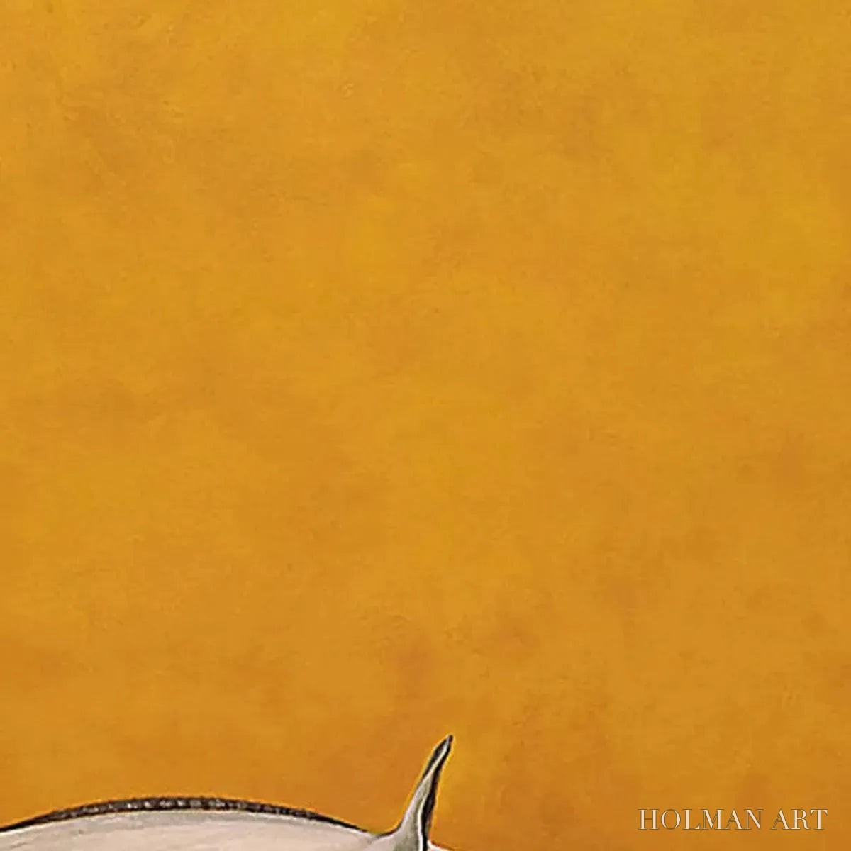 HOLMAN ART White Horse On Yellow – Minimalist Horse Painting, Vertical - image 5