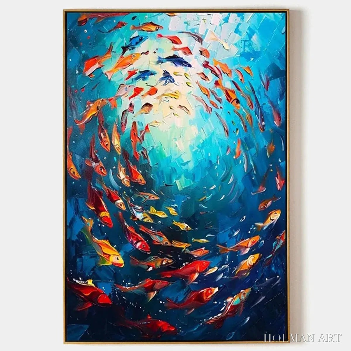 HOLMAN ART Coral Reef Dance – Vibrant Painting of Colorful Fish - image 1