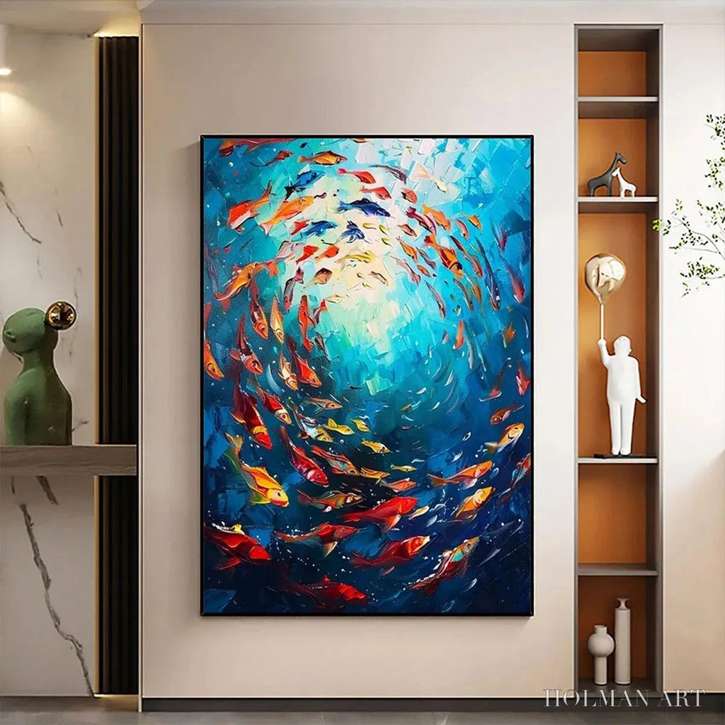 HOLMAN ART Coral Reef Dance – Vibrant Painting of Colorful Fish - image 2