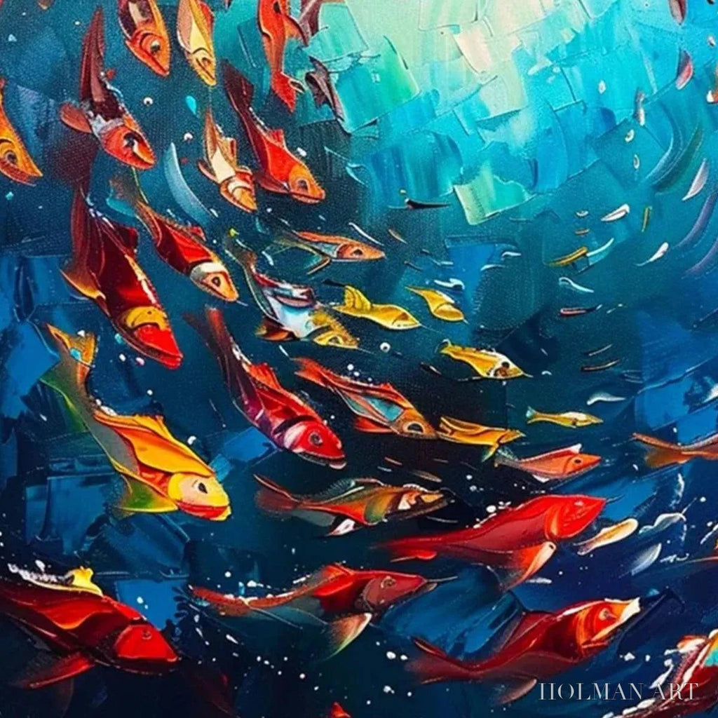 HOLMAN ART Coral Reef Dance – Vibrant Painting of Colorful Fish - image 3