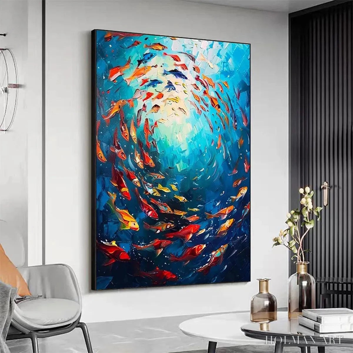HOLMAN ART Coral Reef Dance – Vibrant Painting of Colorful Fish - image 4