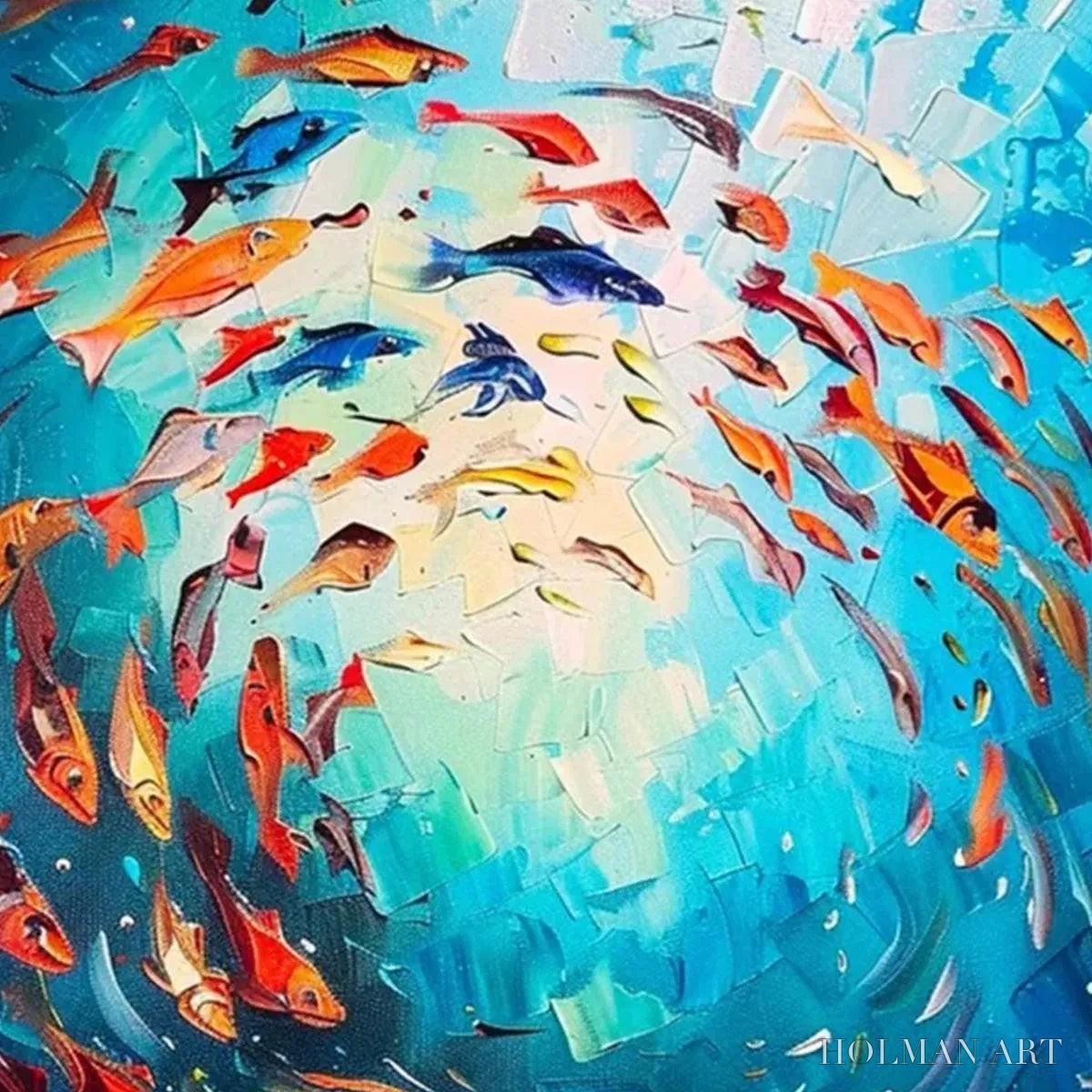 HOLMAN ART Coral Reef Dance – Vibrant Painting of Colorful Fish - image 5