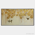 HOLMAN ART Golden Garden – Panoramic Golden Leaf and Bird Painting | Asian Art - image 1