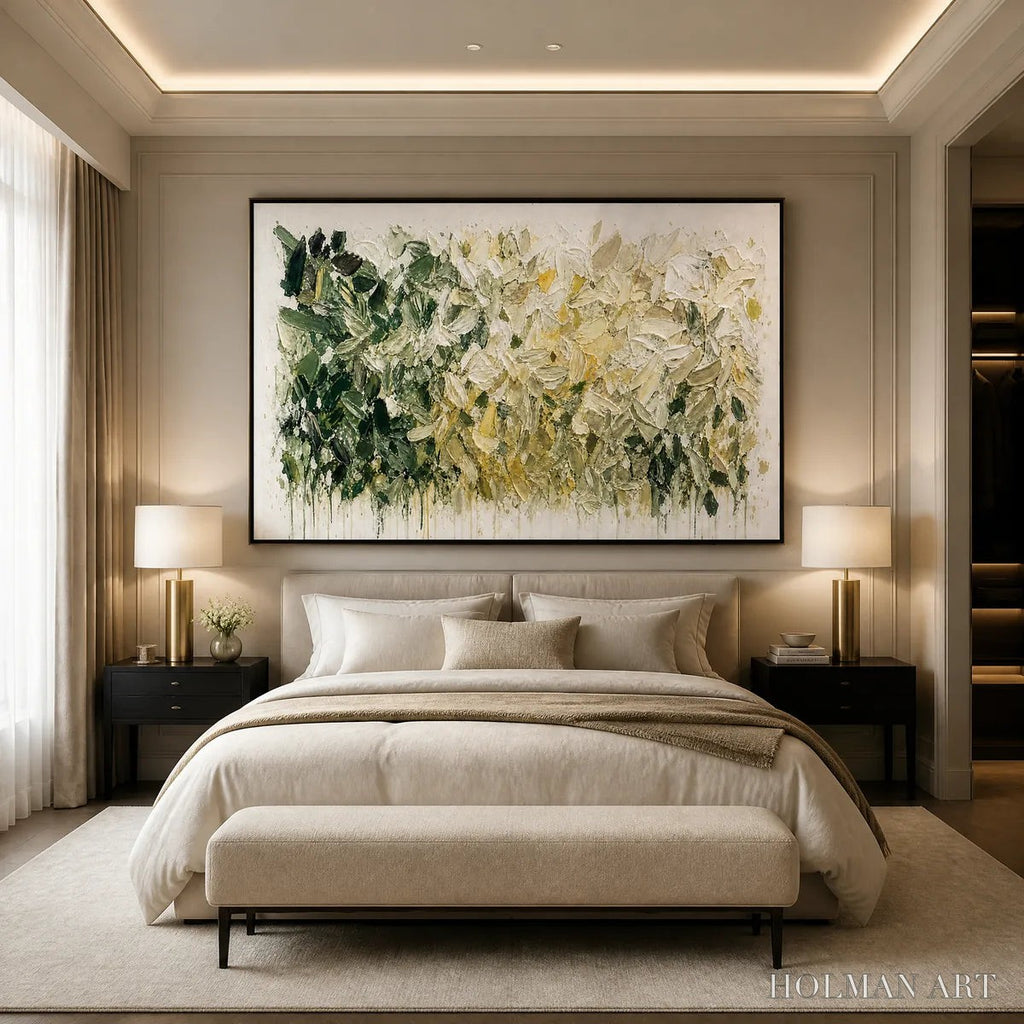 HOLMAN ART White Herbarium – White Botanical Abstract Painting - image 4
