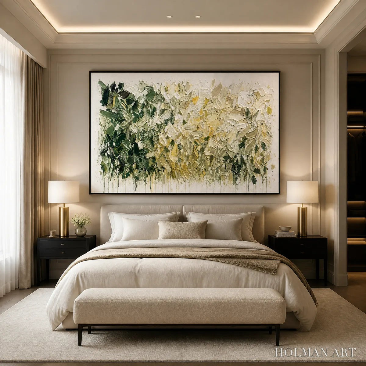 HOLMAN ART White Herbarium – White Botanical Abstract Painting - image 4