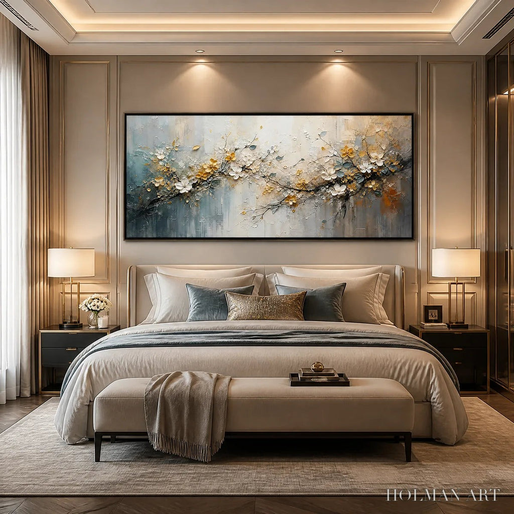 HOLMAN ART Golden Branch – Soft Gold Floral Branch Art - image 6