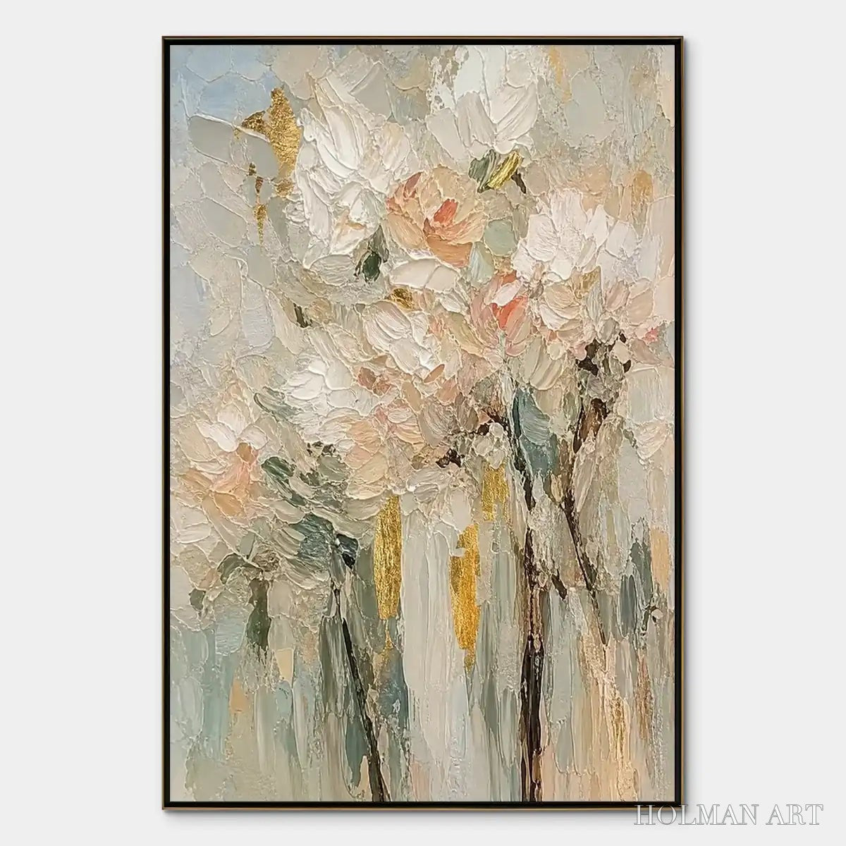 HOLMAN ART Blush Garden – Pastel Floral Bouquet Painting - image 1
