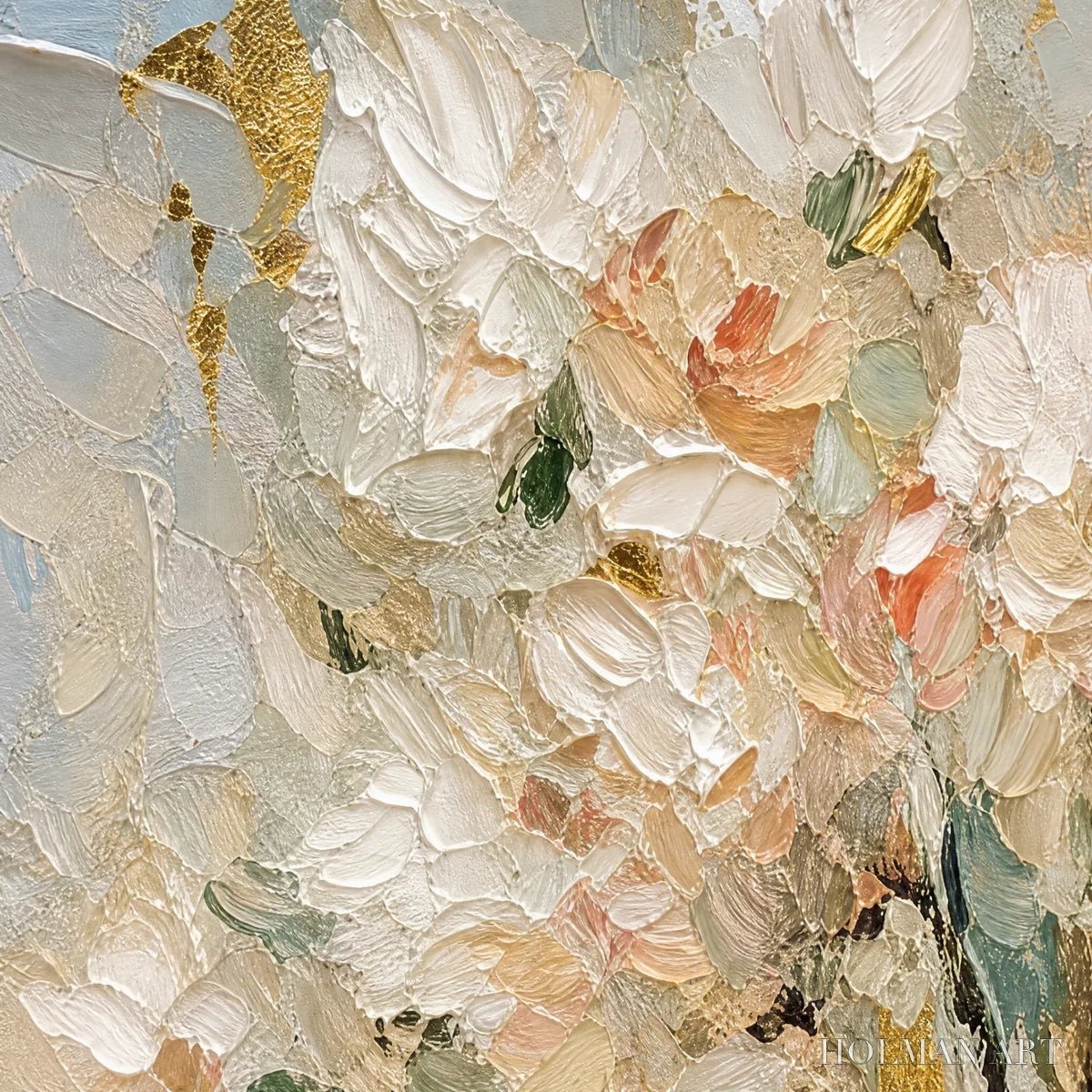 HOLMAN ART Blush Garden – Pastel Floral Bouquet Painting - image 3