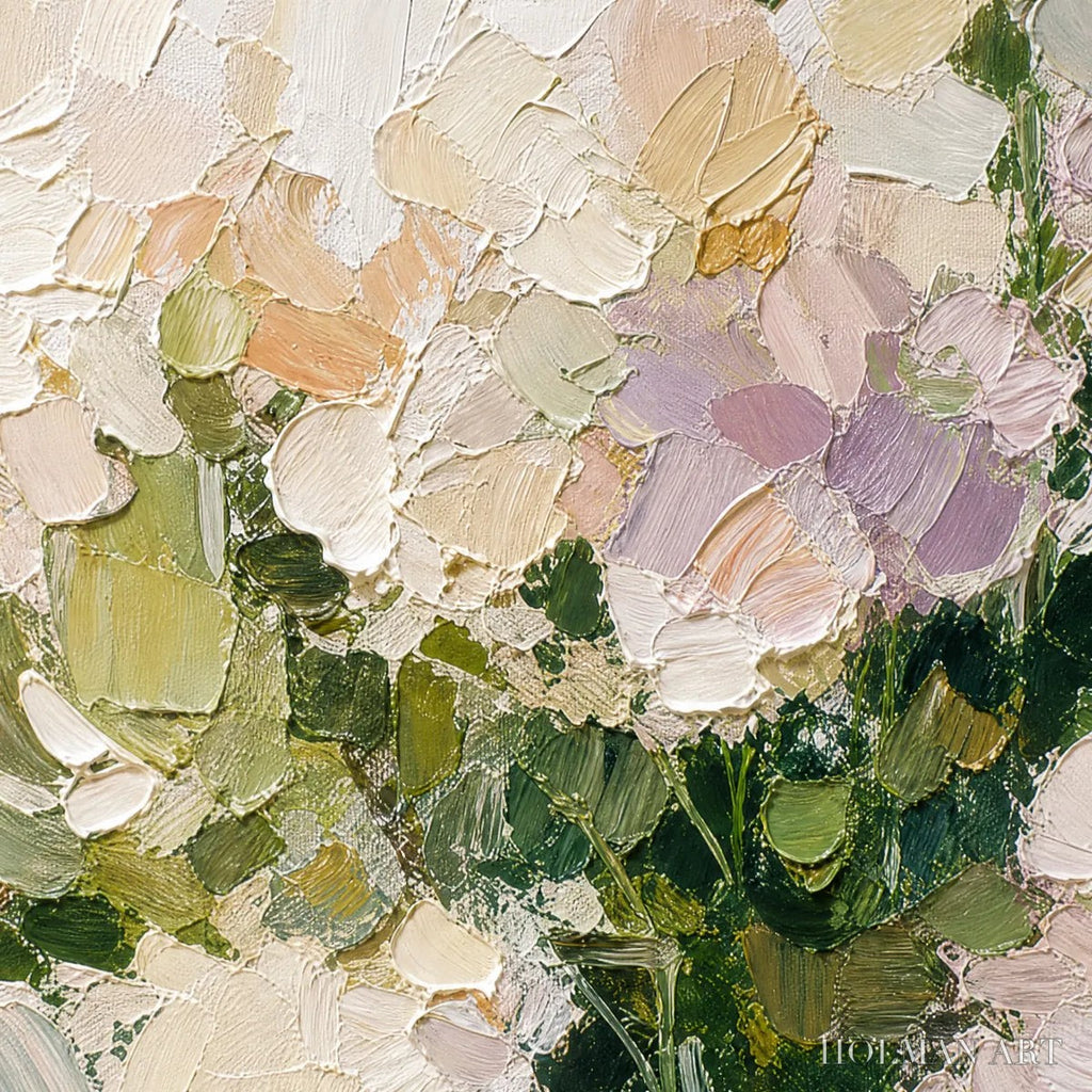 HOLMAN ART Garden Reverie Square Floral Impasto Oil Painting - image 3