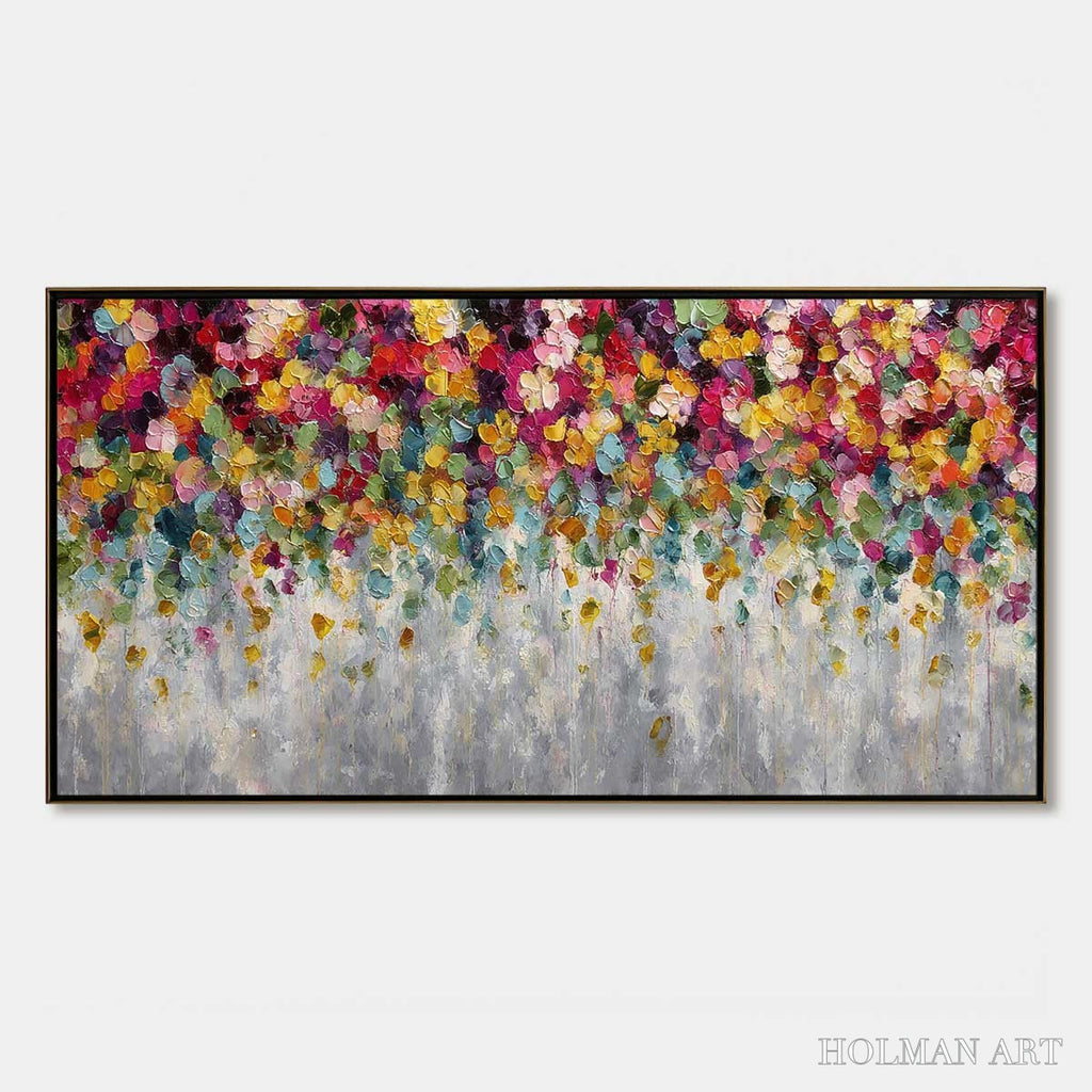 HOLMAN ART Festival – Colorful Abstract Floral Impasto Painting - image 1