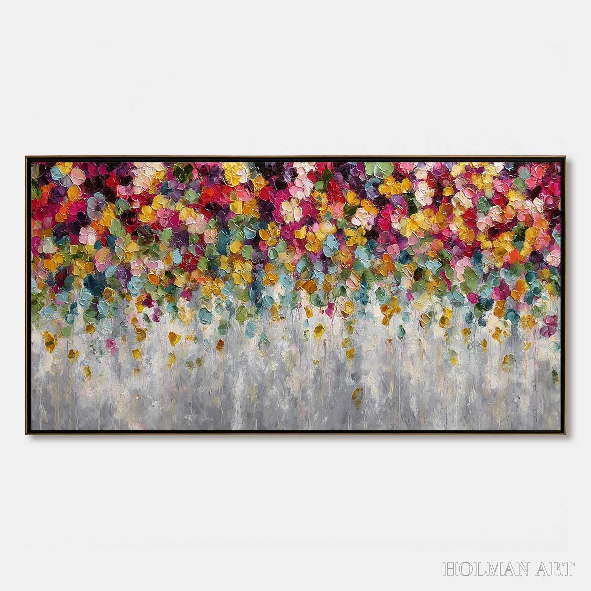 HOLMAN ART Festival – Colorful Abstract Floral Impasto Painting - image 1