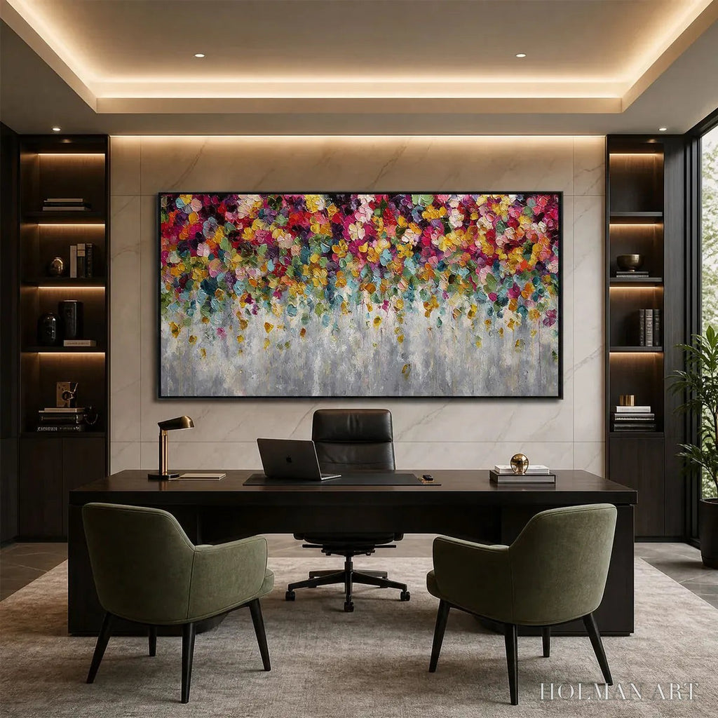 HOLMAN ART Festival – Colorful Abstract Floral Impasto Painting - image 2