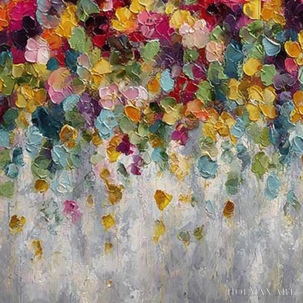 HOLMAN ART Festival – Colorful Abstract Floral Impasto Painting - image 3
