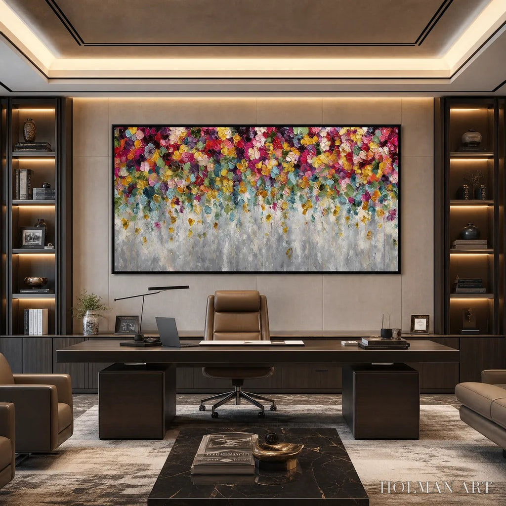 HOLMAN ART Festival – Colorful Abstract Floral Impasto Painting - image 5