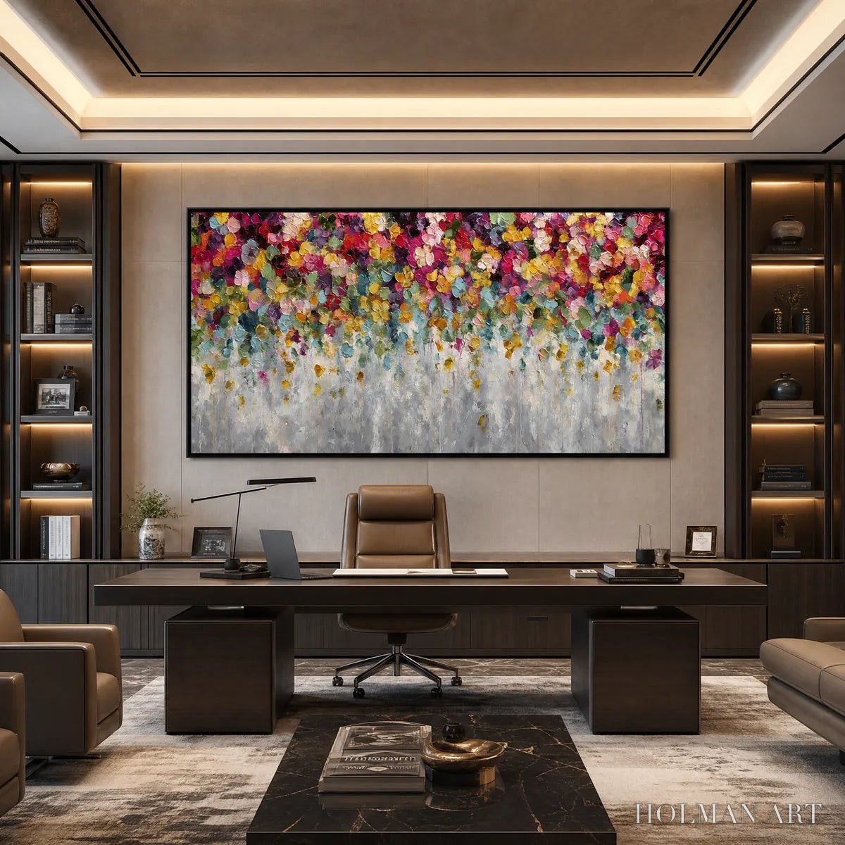 HOLMAN ART Festival – Colorful Abstract Floral Impasto Painting - image 5