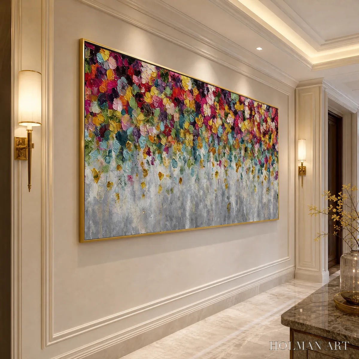 HOLMAN ART Festival – Colorful Abstract Floral Impasto Painting - image 6