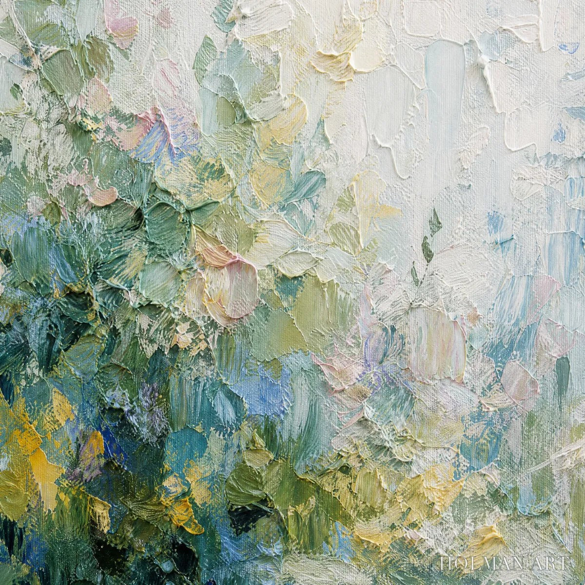 HOLMAN ART Eternal Spring – Heavily Textured Abstract Floral Garden Painting - image 3