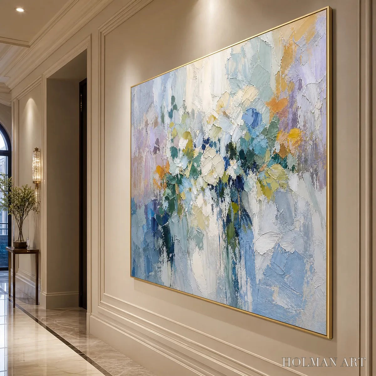 HOLMAN ART Ethereal Bloom Abstract Floral Textured Oil Painting for Walls - image 4